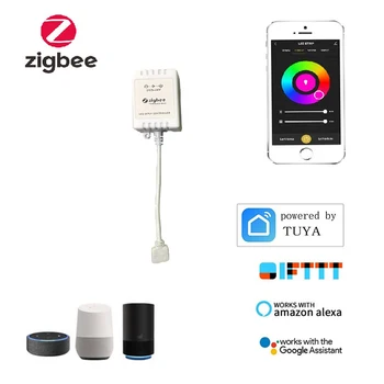 Tuya Zigbee Telefon Mobil APLICAȚIE de Control Dimmer Inteligent Lumina RGB Cu Controllerul Functioneaza Cu Alexa de Start Google IFTTT