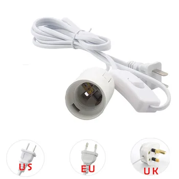 UE NE-a UNIT E27 Cablu de Alimentare bec de Bază titularul Cablu de extensie lampă cu led-uri se trece firul de Priză conectați Convertoare 110v 220vR1