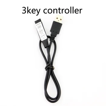 USB 5V 24key LED RGB Controller 3key mini Control Simpl Dimmer pentru 5050 3528 2835 5V RGB LED Strip Lumini 4Pin
