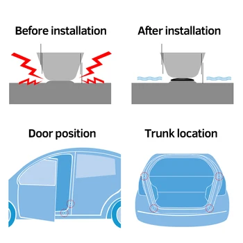 Ușa mașinii de absorbție a șocurilor tampoane de amortizare patch-uri tablete General închidere ușă de șoc-dovada tampoane Anti-coliziune benzi de DropShipping