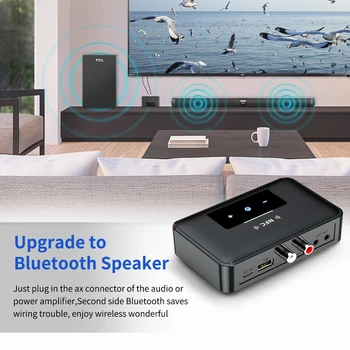 VAORLO NFC Bluetooth Receptor Transmițător Wireless Adapter 2 In 1 Touch Putere Pentru TV Căști Muzică Stereo de 3,5 mm AUX