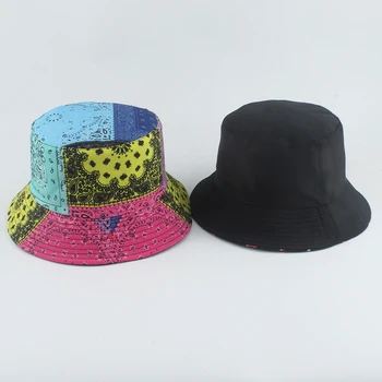 Vara Pescar Palarie Mozaic Vintage Imprimate Găleată Pălării Pentru Femei, Bărbați Strada Hip Hop Găleată Cu Capac Reversibil Pălăria De Pescuit