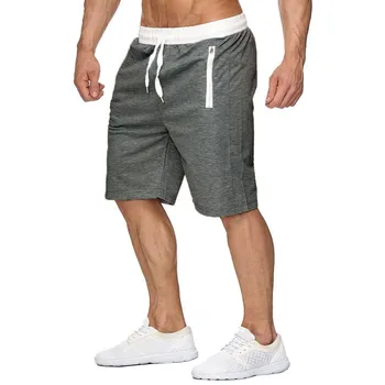 Vara Solidă Bumbac pantaloni Scurți Bărbați respirabil jogging pantaloni scurți casual pantaloni de Trening Fitness Casual Mijlocul pantaloni Scurți bărbați respirabil sport