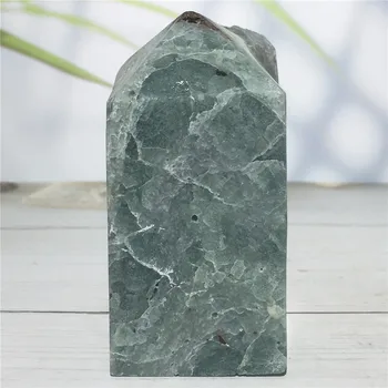 Verde Natural Pietre De Jad Tratament Reiki Cristale De Cuarț Bagheta Decor Acasă Feng Shui Vindecare Jasper Punct Turn De Ornament