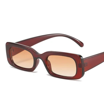 Vintage Mic Dreptunghi ochelari de Soare Femei de Moda Bomboane de Culoare Ochelari de Oameni Trend Pătrat Albastru Roz Shades ochelari de Soare UV400