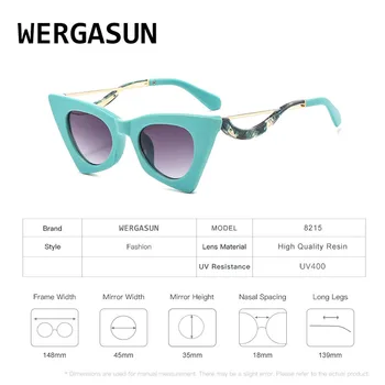 WERGASUN Moda ochelari de Soare pentru Femei Brand Designer de Ochi de Pisica Shades ochelari de Soare pentru Femei Ochelari de Soare Brand de Lux în aer liber, de Călătorie
