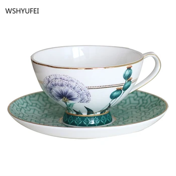 WSHYUFEI cana de Cafea de Înaltă calitate ceramica ceai de după-Amiază ceasca si farfurie set cadou Potrivit pentru familie occidentali restaurant