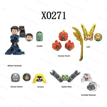 X0271 8pcs/set Mister Fantastic, Torta Umana Loki Asambla Blocuri Caramizi super-Erou Model Cifre Jucarii pentru Copii Cadouri