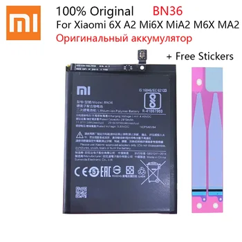 Xiao Mi Baterie Originală BN36 3010 mAh pentru Xiaomi Mi6X Mi 6X MiA2 Km A2 Înaltă Calitate Telefon Înlocuire Baterii