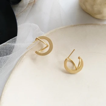 XIYANIKE Exagera Geometrice Tubulare de Culoare de Aur Mare de Metal Cercei pentru Femeile Nunta Bijuterii Statement Brincos