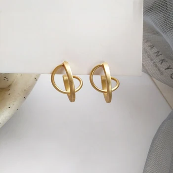 XIYANIKE Exagera Geometrice Tubulare de Culoare de Aur Mare de Metal Cercei pentru Femeile Nunta Bijuterii Statement Brincos