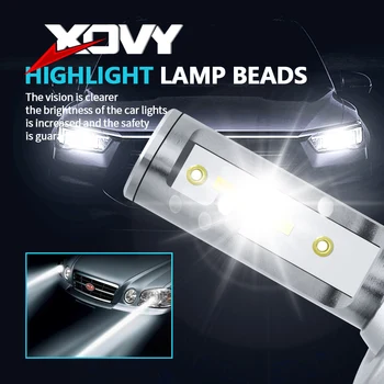 XOVY 80W 12000LM Masina Haedlight H4 H7 H1 LED H8 H9 H11, H27 9004 9005 9006 9007 Auto Ceata 12V Lumina Super-Luminos LED-uri Faruri Bec