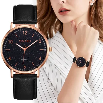 YOLAKO Brand de Lux Femei Ceas Ultra Subtire din Piele Trupa Cuarț Ceas Iubitorii de Moda Ceas de mână Doamnelor Ceasuri Zegarek Damski