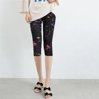 YRRETY Carouri de Moda de Imprimare Sexy Casual Elastic Flori Colorate se Potrivi cele Mai multe Dimensiuni de Leggins pantaloni Pantaloni Femei Dunga de la Pantaloni