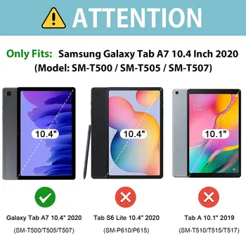 În 2020, Noua Tableta de Caz pentru Samsung Galaxy Tab A7 10.4 inch 2020/SM-T500/T505/T507 Flip PU Piele Smart Cover Stand pentru P610 T290