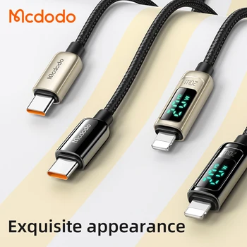 【Digital display】Mcdodo USB-C Pentru Cablu Lightning 20W PD Cablu Încărcător Rapid Pentru iPhone 12 11 pro max x xr 8 7plus 6s ipad ipod Ca