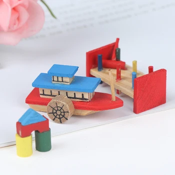 1:12 casă de Păpuși Drăguț Jucărie pentru Copii Set de Trei Piese Păpuși Miniaturale de Decor Pretinde a Juca Jucărie Pentru Copii
