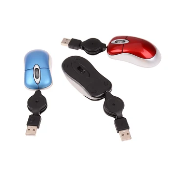 1 BUC Creativ Mini Mouse-ul prin Cablu USB, 1200 DPI Retractabil Mouse Optic Ergonomie Biroul de Mouse-ul de Gaming Pentru PC, Laptop, Notebook