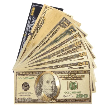 10buc/lot NE Folie de Aur a Bancnotelor America de Bancnote False de Colectare Pentru Decor