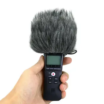 2021 Noi Pro Microfon Cu Blană Blană Acoperi În Aer Liber Parbriz Reduce Zgomotul Produs De Vant Pentru Zoom H1