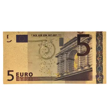 7pcs 5 10 20 50 100 200 500 EUR de Aur a Bancnotelor În Aur de 24K Fals Bani de Hârtie Pentru Colectarea de Bancnote Euro Seturi Fierbinte de Vânzare