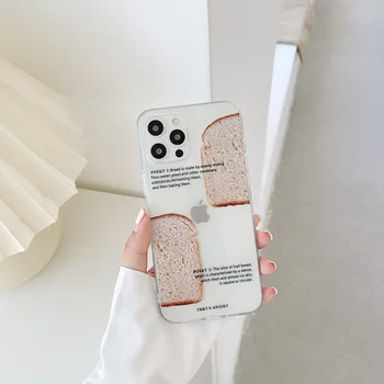 Amuzant pâine Prăjită scrisoare telefon caz pentru iphone 11 12 Pro Max 7 8Plus 8 XR X XS MAX silicon Moale capacul fundas 12promax spate