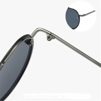 Bărbați ochelari polarizati Oval nit cadru metalic Factory Outlet Clasic de ochelari de Soare ochelari de soare de Designer