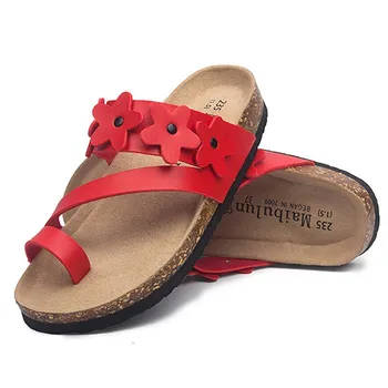 Casual Moale Cork Wedge Papuci Femei De Vară Pe Plajă Slide Sandale Flip Flops Florale Confortul Doamnelor Fetele Interior Exterior Pantofi
