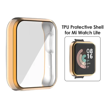 Caz pentru Xiaomi Mi Watch Lite Redmi Ceas Capacul Barei de protecție Coajă Cadru TPU Screen Protector Smartwatch Accesorii