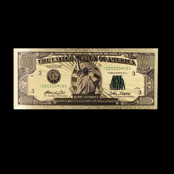 Culoare Statele Unite ale americii Bancnota DOLARI Un Milion de Dolari Bani Falși Bill Prețios Cadou pentru Decor Acasă și de Colectare Cu