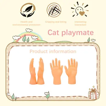 Forma de mână Pisica Amuzant Jucărie Degetul Teaser Mini PVC Animal de casă Pisică Jucărie Pieptene de Par Creativ Pentru Cat de Interacțiune 1pair/2pairs Opțional