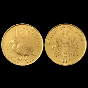 Gambia 10 Aspect, Singură Bucată Real Originale Monede De Colecție Autentică Unc