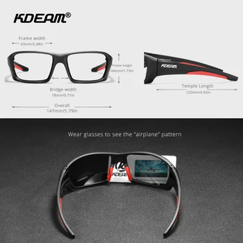 KDEAM 2021 Sport High-End Ochelari TR90 Polarizat ochelari de Soare Barbati Drumeții, Pescuit Ochelari de Soare Cu Fermoar Caz