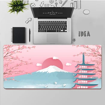 Maiya Japoneză pink cherry blossom stil de joc Jucător de birou laptop Cauciuc Mouse-ul Mat Transport Gratuit Mari Mouse Pad Tastaturi Mat