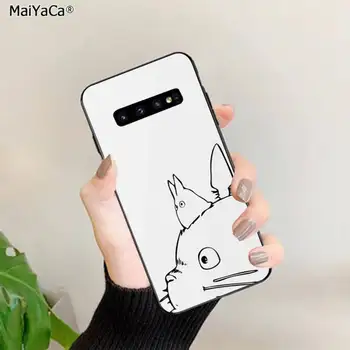 MaiYaCa Desene animate Studio Ghibli Spirited Away Totoro Bling Caz de Telefon pentru Samsung S10 5G S7 EDGE S8 S9 S10 S20 PLUS S10Lite
