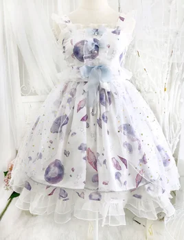 Mare Luna Meduze jsk curea dantelă arcul Lolita fată înaltă talie rochie de Printesa tea party dulce lolita rochie vintage din dantela bowknot