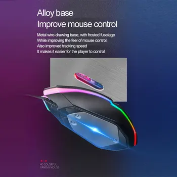 Mouse de Gaming Cu Iluminare Colorate Optic Reglabil Ergonomic Mouse-ul prin Cablu RGB Mouse de Gaming Stralucitoare Mouse-ul Pentru Office Acasă
