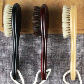 Natural De Capra Moale Peri Perie De Păr Pentru Bărbați Mustață, Barbă Pensulă Mâner De Lemn Părul Facial De Curățare Perii De Ras