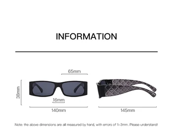New Sosire Moda Dreptunghiulare Mici PC ochelari de Soare Cadru 2021 Petrecere de Conducere Auto-portret Cumpărături Ochelari de Soare pentru Femei 5425