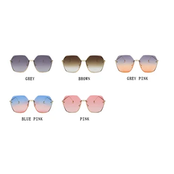Noi unisex fără ramă cut-margine ochelari de soare trendy moda retro ochelari de soare pentru femei brand designer de conducere de partid cumpărături ochelari