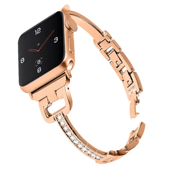 Noua Moda de Vara Diamant Brățară de Bandă Pentru Apple Watch Seria 5 4 3 2 42mm 38mm Jewery Curea Substitut pentru iwatch 44mm 40mm