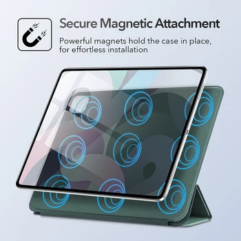 NOUL Dual Magnetic de Caz Pentru Ipad 2021 Pro 11 12.9 Acoperirea Smart Wake PU Piele Caz Pentru Ipad Aer 4 10.9 Inch 2020 Pliabil Funda