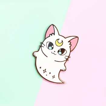Pastel Greu de Email Pin Drăguț Pisică și-Broșe Moda de Desene animate de Animale Insigna Japoneză Anime Fan Suveniruri și Cadouri pentru Prieteni