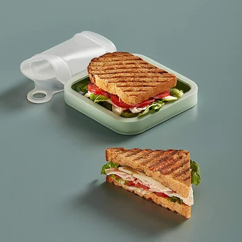 Silicon PP Sandwich Toast Proaspata-păstrarea cuptor cu Microunde Cutie de Prânz Portabil Bento Box Container pentru Alimente Accesorii de Bucatarie