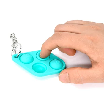 Simplă Gropiță Senzoriale Frământa Jucărie Silicon de Relief de Stres Împinge Bubble Breloc Jucărie pentru Copii Adult Autism are Nevoie de