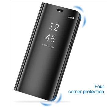 Smart Mirror Piele Flip case pentru Samsung Galaxy A3 2017 A320 Placare Telefon Capacul din Spate SamsungA3 A32017 la Șocuri Armura Coque