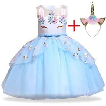 Unicorn Rochie De Petrecere Costum De Carnaval Copii-Rochii Pentru Fete Cu Elsa De Halloween Rochie De Printesa Pentru Copii Fete Elegante Rochie De Printesa