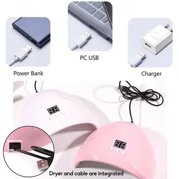 USB LED Uscător de Unghii Lampa UV Gel lac de Unghii Uscare Rapidă Lumina Timer Senzor 88W Uscare Uscare Lac de Unghii Manichiura Mașină