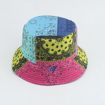 Vara Pescar Palarie Mozaic Vintage Imprimate Găleată Pălării Pentru Femei, Bărbați Strada Hip Hop Găleată Cu Capac Reversibil Pălăria De Pescuit