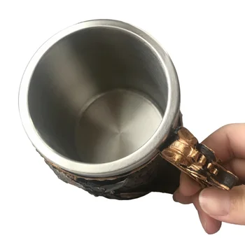 Vikingii Halbă De Bere Rece Ceașcă De Cafea Rășină Din Oțel Inoxidabil Creative Ceai Apă Drinkware